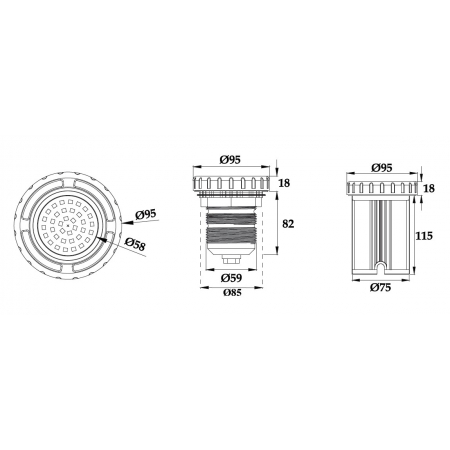 Lampa basenowa LED PHJ-FC-PC95-2  5 / 6 Watt, dowolny kolor+ RGB